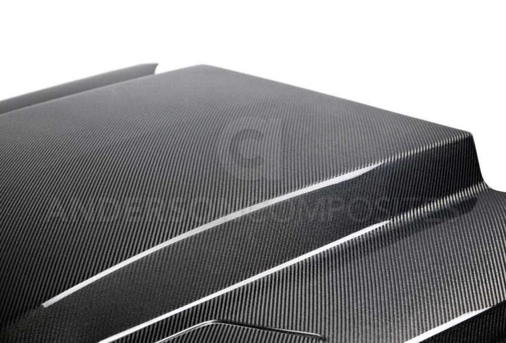 2015 - 2017 Mustang Double-Sided Carbon Fiber Cowl Hood
