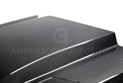 2015 - 2017 MUSTANG DOUBLE-SIDED CARBON FIBER COWL HOOD