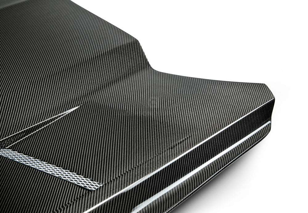 2015 - 2017 Mustang Double-Sided Carbon Fiber Heat Extractor Hood
