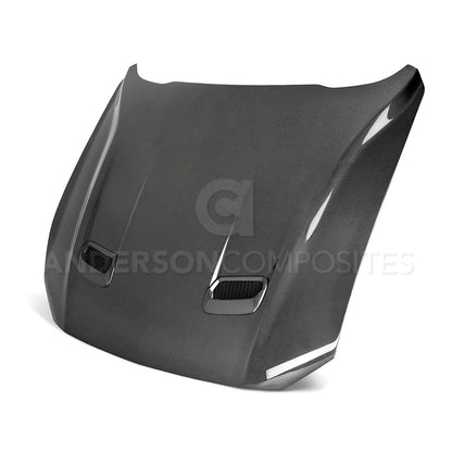 2018 - 2023 FORD MUSTANG TYPE-OE DOUBLE-SIDED CARBON FIBER HOOD