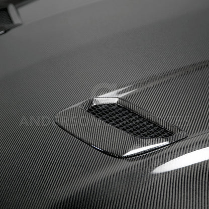 2018 - 2023 FORD MUSTANG TYPE-OE DOUBLE-SIDED CARBON FIBER HOOD