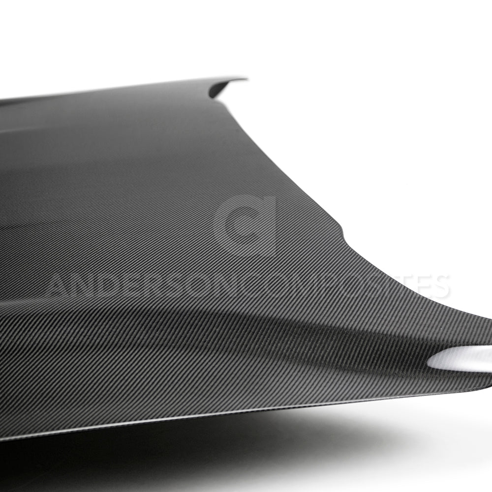2018 - 2023 FORD MUSTANG TYPE-OE DOUBLE-SIDED CARBON FIBER HOOD