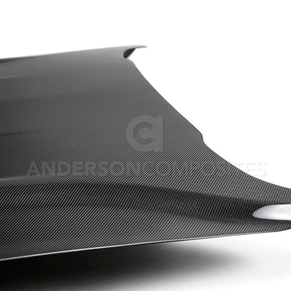 2018 - 2023 FORD MUSTANG TYPE-OE DOUBLE-SIDED CARBON FIBER HOOD