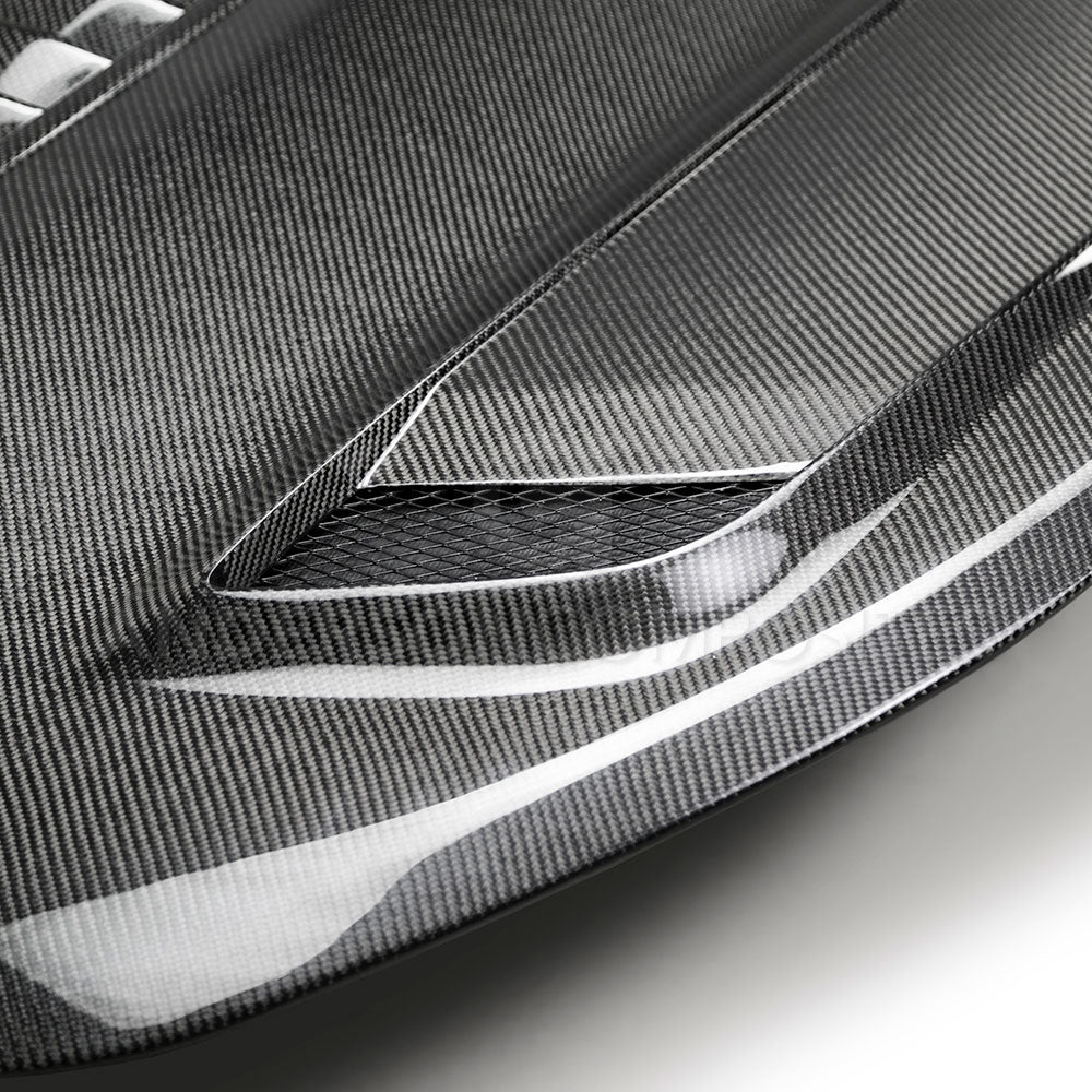 2019 - 2024 Chevrolet Camaro SS Type-T2 Double Sided Carbon Fiber Hood