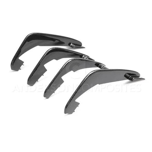 2020 - 2024 CORVETTE C8 CARBON FIBER REAR DIFFUSER FINS