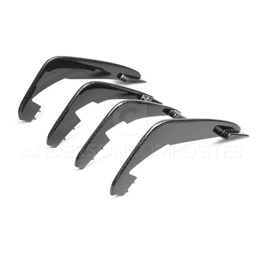 Anderson Composites carbon fiber rear diffuser fins for Corvette C8