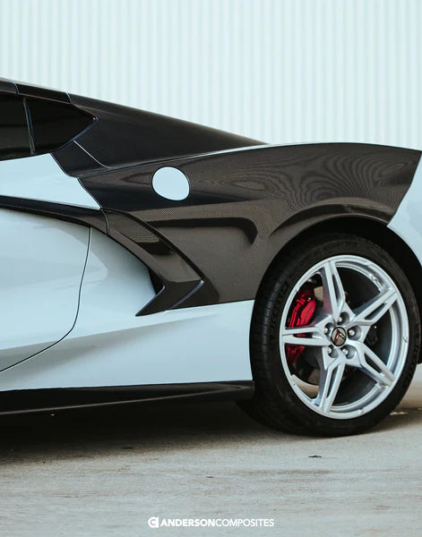 Anderson Composites carbon fiber rear fenders for Corvette C8 – view 2