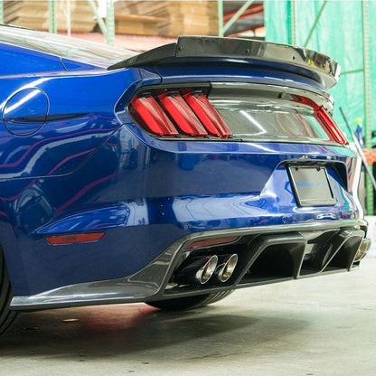 2015 - 2017 Mustang GT350 Style Carbon Fiber Rear Diffuser