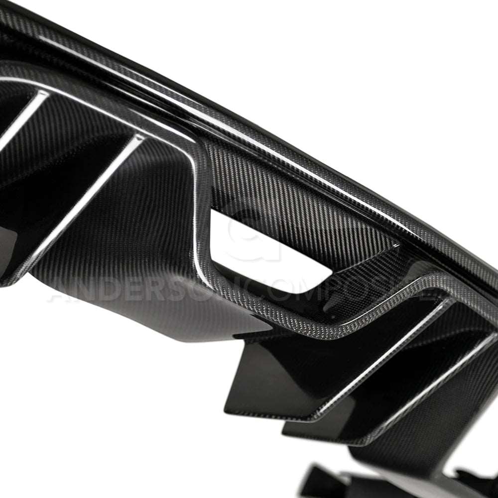 2015 - 2017 MUSTANG CARBON FIBER REAR DIFFUSER FOR QUAD TIP EXHAUST