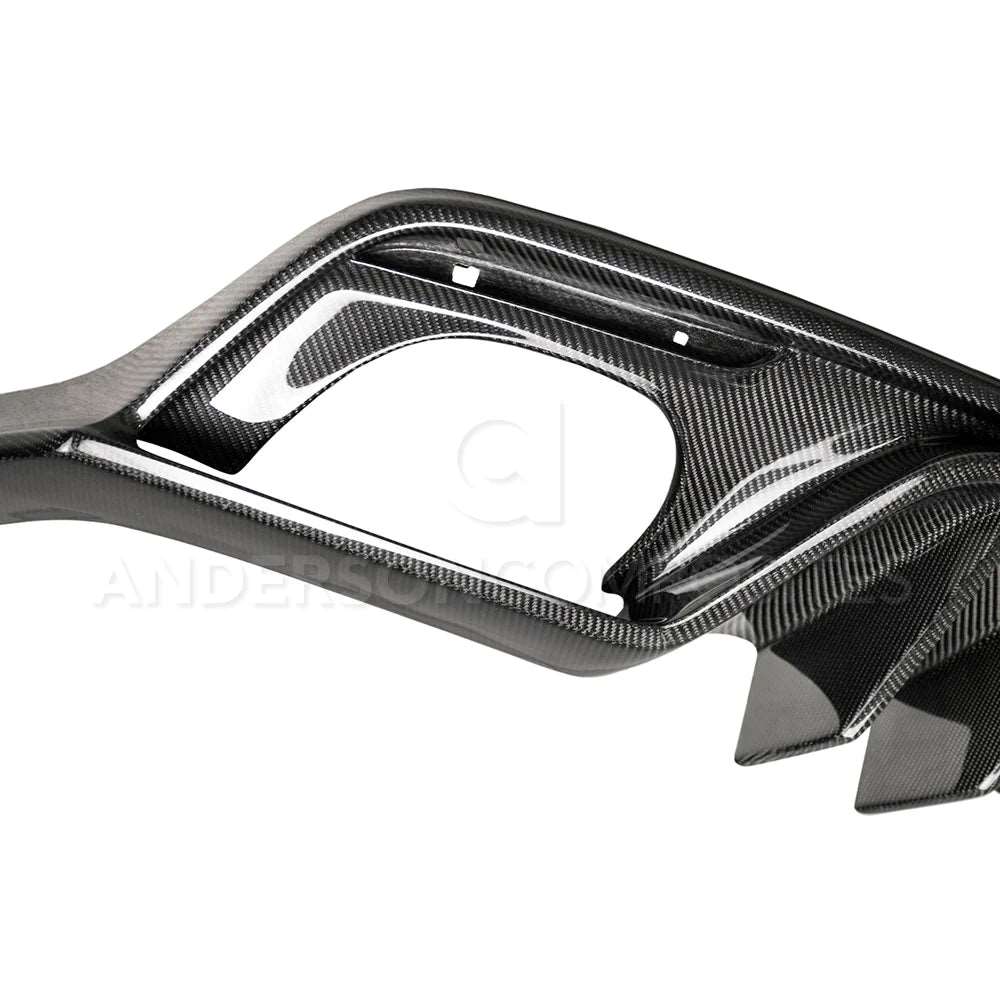 2015 - 2017 MUSTANG CARBON FIBER REAR DIFFUSER FOR QUAD TIP EXHAUST ...