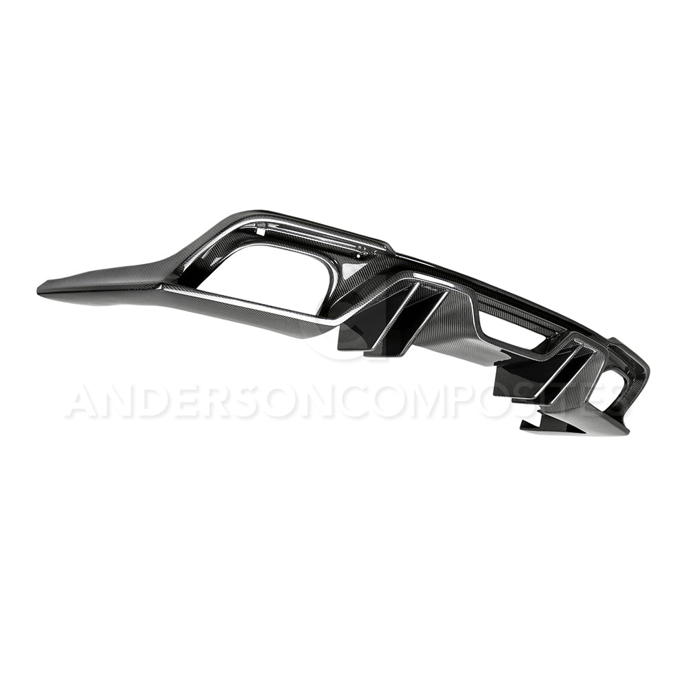2018 - 2023 FORD MUSTANG TYPE-AR CARBON FIBER QUAD TIP REAR DIFFUSER