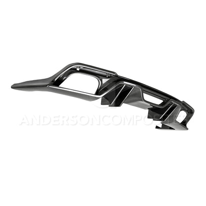 2018 - 2023 FORD MUSTANG TYPE-AR CARBON FIBER QUAD TIP REAR DIFFUSER