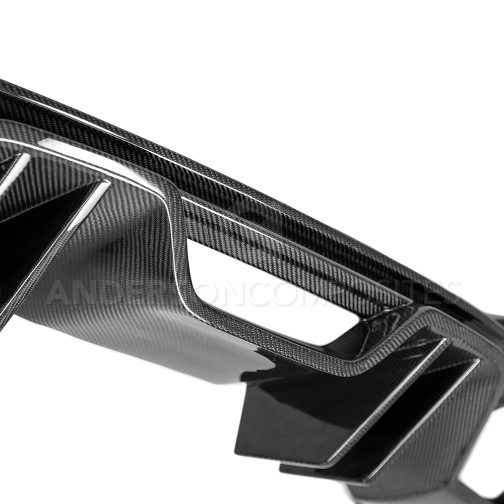2018 - 2023 FORD MUSTANG TYPE-AR CARBON FIBER QUAD TIP REAR DIFFUSER