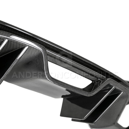 2018 - 2023 FORD MUSTANG TYPE-AR CARBON FIBER QUAD TIP REAR DIFFUSER