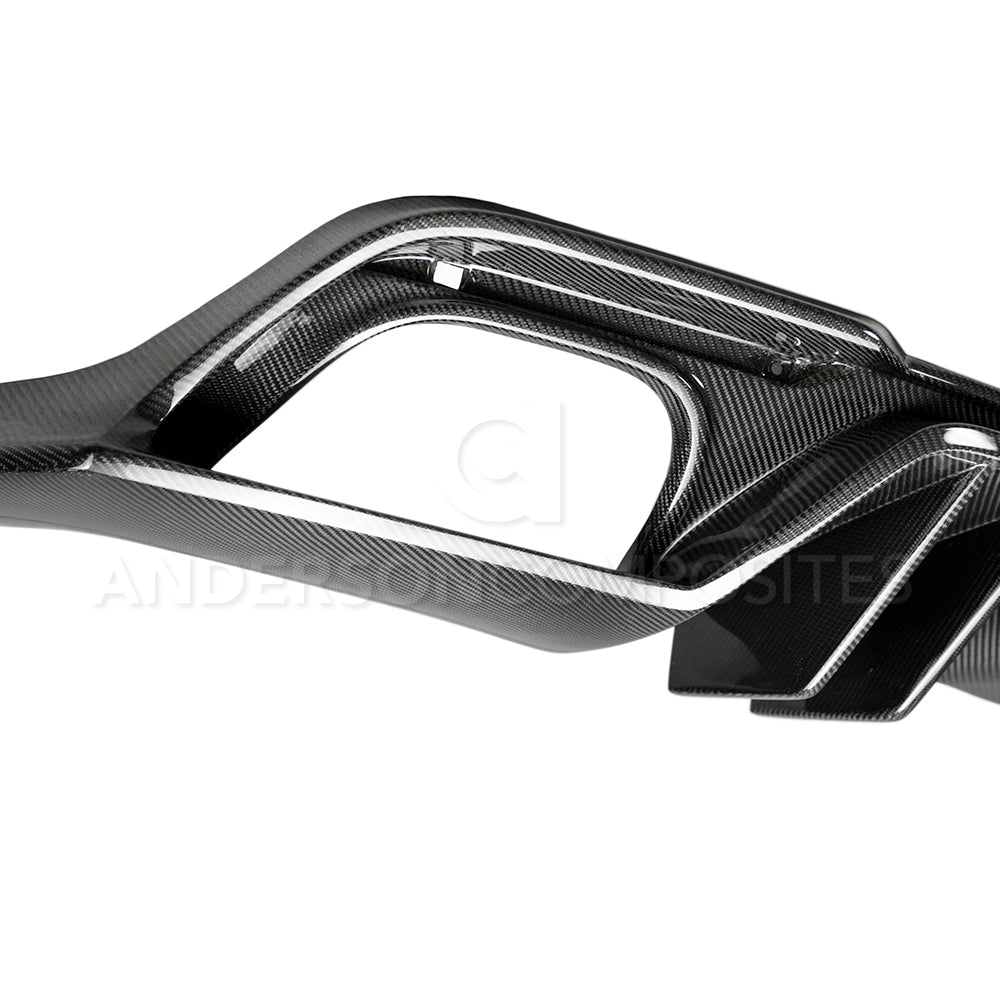 2018 - 2023 FORD MUSTANG TYPE-AR CARBON FIBER QUAD TIP REAR DIFFUSER