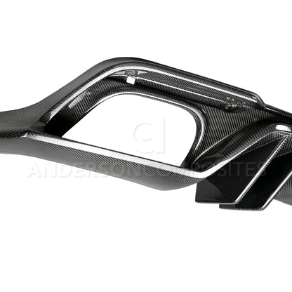 2018 - 2023 FORD MUSTANG TYPE-AR CARBON FIBER QUAD TIP REAR DIFFUSER