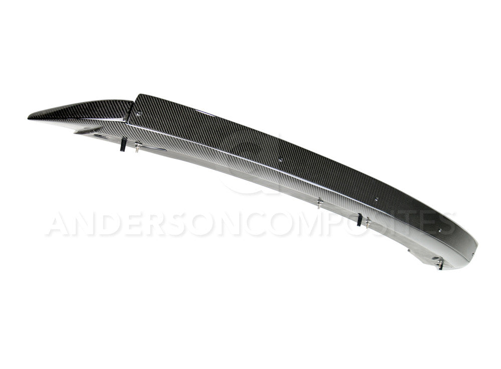 2015 - 2023 Mustang Carbon Fiber Track Pack Style Spoiler with Adjustable Wicker Bill