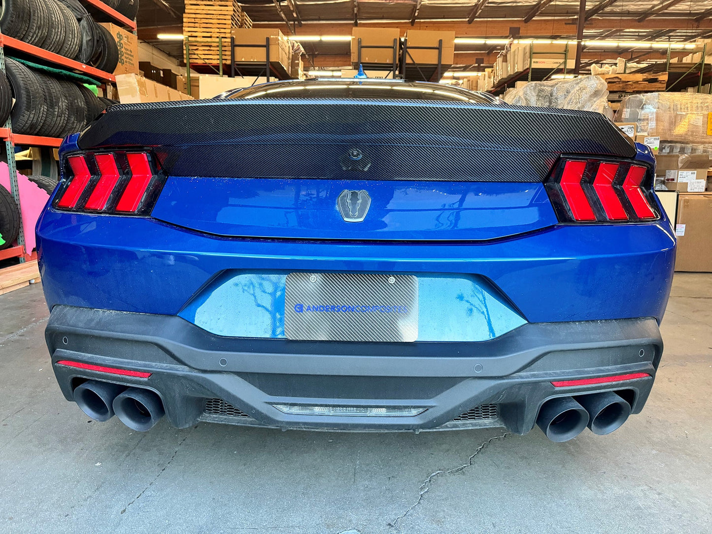 2024 Ford Mustang Carbon Fiber Integrated Decklid Spoiler Module