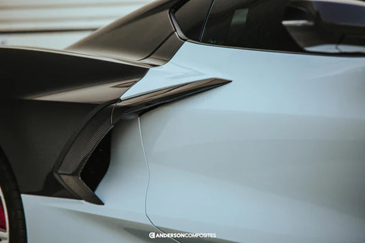 Anderson Composites carbon fiber rear side scoop trim for Corvette C8 – view 2