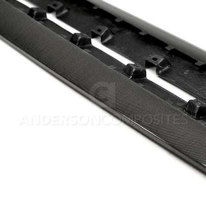 2015 - 2023 Mustang GT350 Style Carbon Fiber Side Rocker Panel Splitters (Pair)