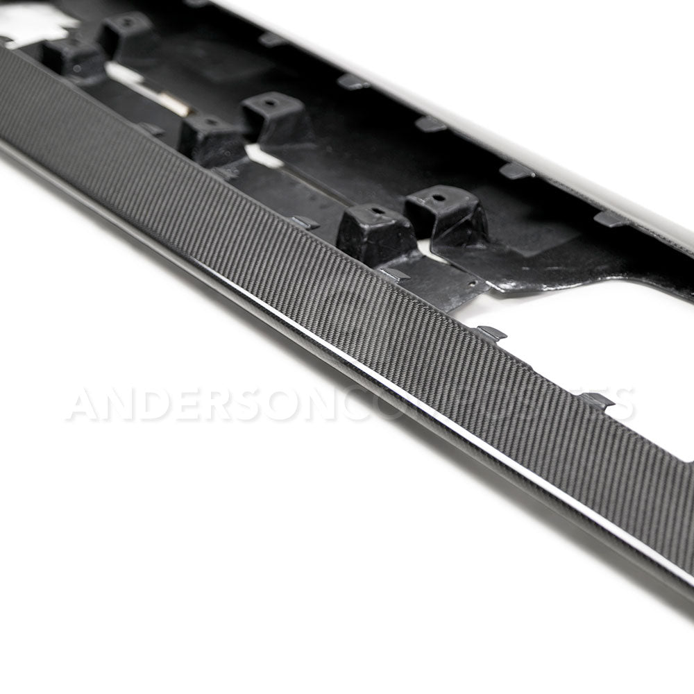 2020 - 2023 Mustang Shelby GT500 Carbon Fiber Side Rocker Panel Splitters