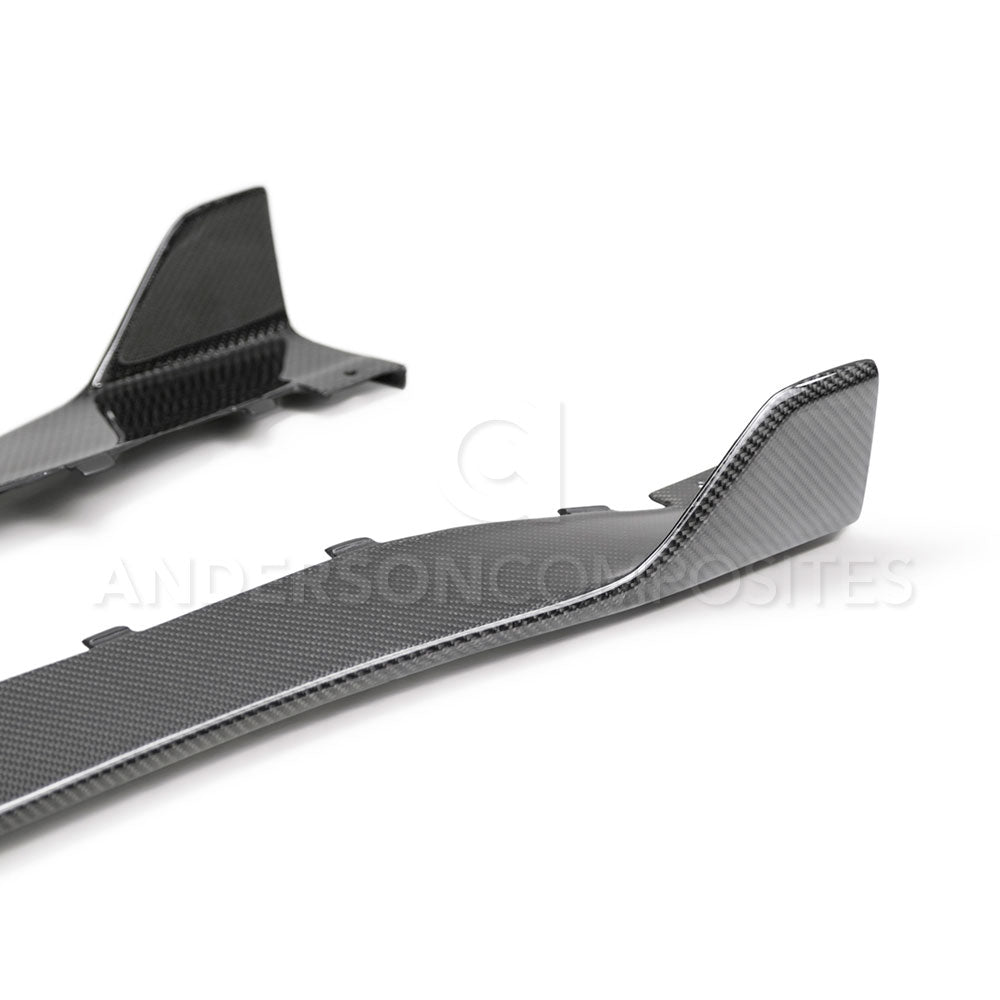 2020 - 2023 Mustang Shelby GT500 Carbon Fiber Side Rocker Panel Splitters