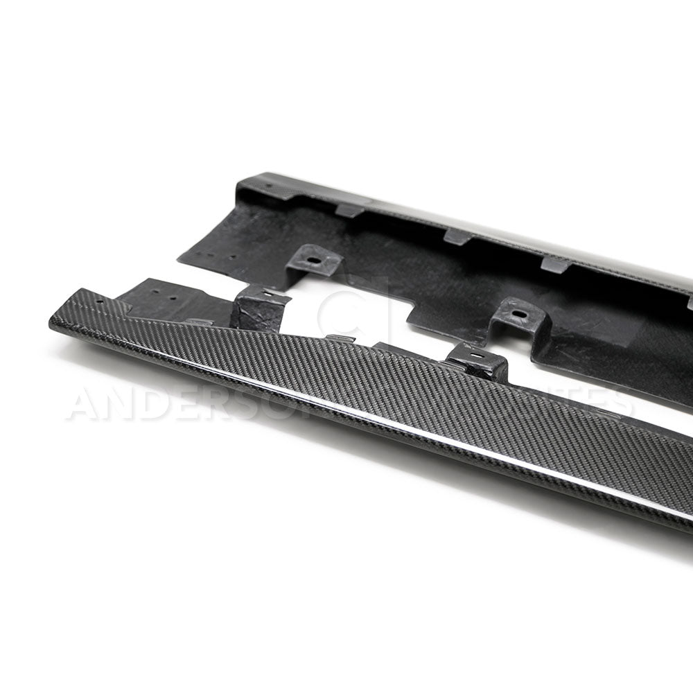2020 - 2023 Mustang Shelby GT500 Carbon Fiber Side Rocker Panel Splitters
