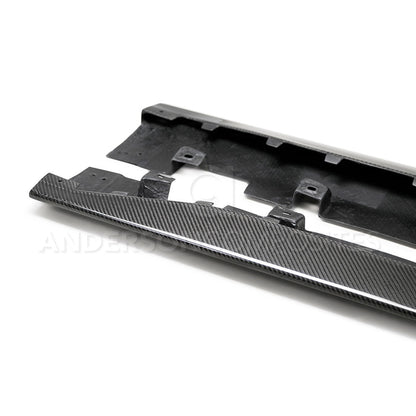 2020 - 2023 Mustang Shelby GT500 Carbon Fiber Side Rocker Panel Splitters