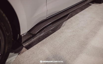 2020 - 2023 Mustang Shelby GT500 Carbon Fiber Side Rocker Panel Splitters