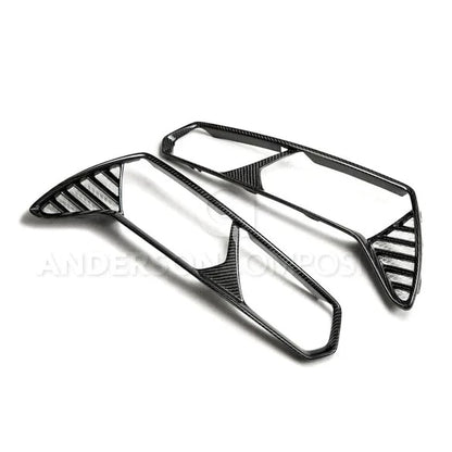 2014 - 2014 - 2019 CORVETTE C7 CARBON FIBER TAILLIGHT BEZELS (PAIR)