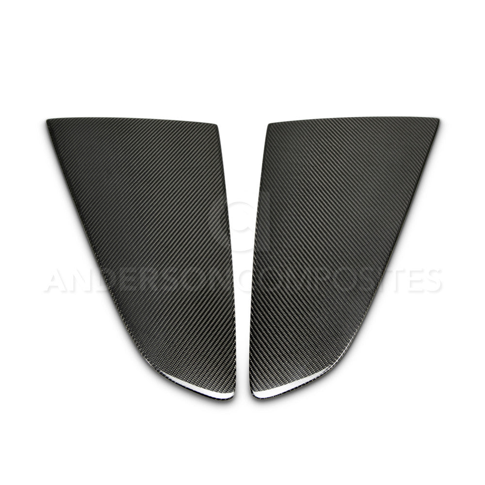 2015 - 2023 Mustang Carbon Fiber Type-Flat Side Window Louvers (Pair)