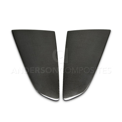 2015 - 2023 Mustang Carbon Fiber Type-Flat Side Window Louvers (Pair)
