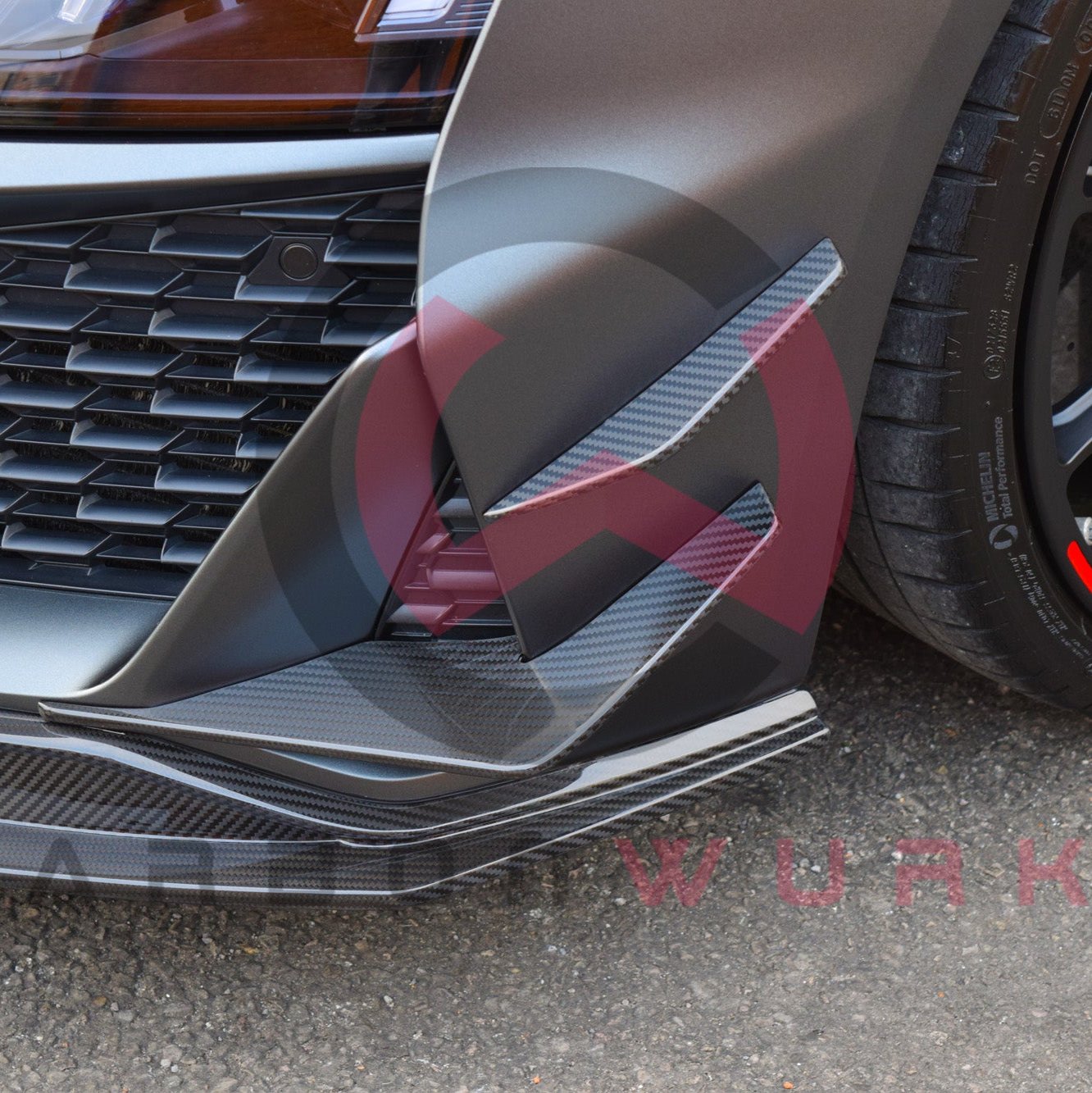 Audi R8 4S Facelift GT Carbon Fibre Front Canards