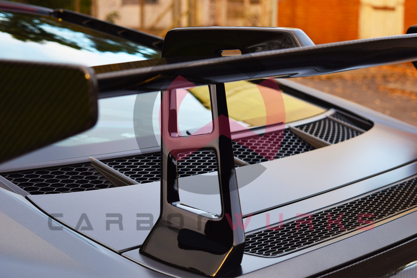 Audi R8 4S Facelift GT Carbon Fibre Swan Neck Boot Spoiler