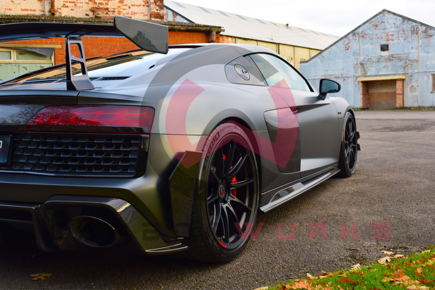 Audi R8 4S Facelift GT Carbon Fibre Swan Neck Boot Spoiler