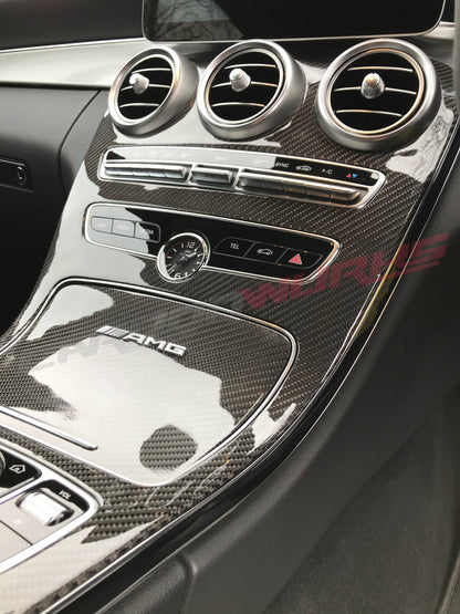 MERCEDES C63 / C-CLASS CARBON FIBRE CENTRE CONSOLE