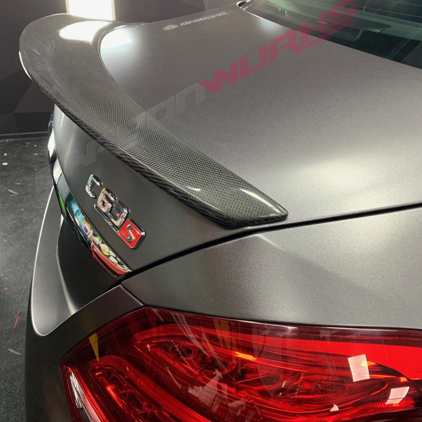 MERCEDES C CLASS SALOON CARBON FIBRE REAR BOOT SPOILER