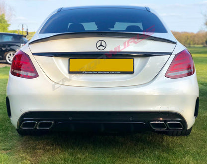 MERCEDES C CLASS SALOON CARBON FIBRE REAR BOOT SPOILER