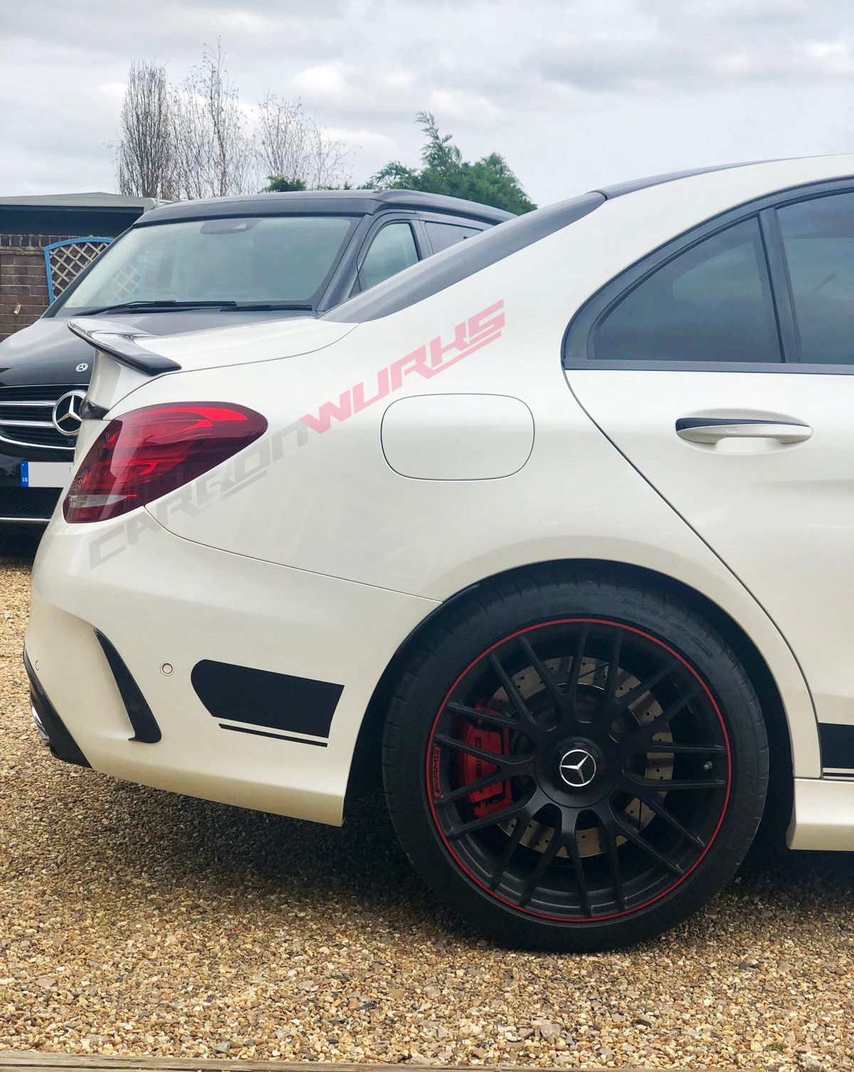 MERCEDES C CLASS SALOON CARBON FIBRE REAR BOOT SPOILER