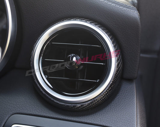 Carbonwurks carbon fiber dashboard air vents for Mercedes C-Class – view 2