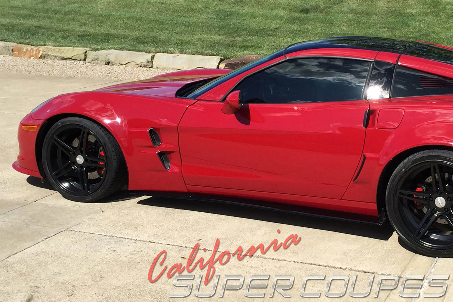 Chevrolet Corvette C6 Side Skirts Super Wide Style for Z06, ZR1, Grand Sport