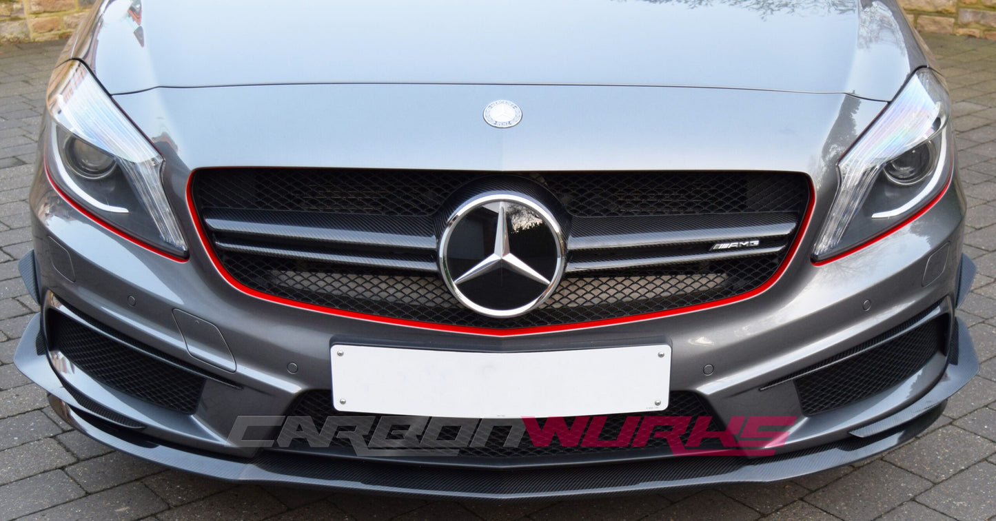 MERCEDES BENZ A-CLASS FRONT CANARDS + INTAKE SPOILERS