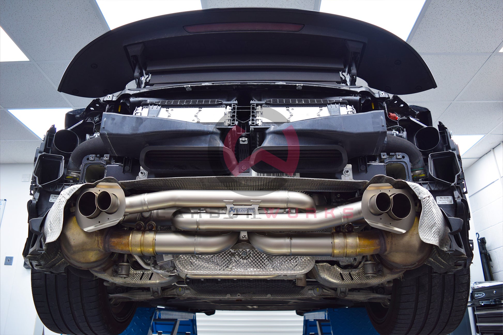 Akrapovic Porsche 911 Carrera / Cabriolet / Targa / S / 4 / 4S / GTS (992). Akrapovic Exhaust System Carbonwurks Poole Bournemouth Dorset