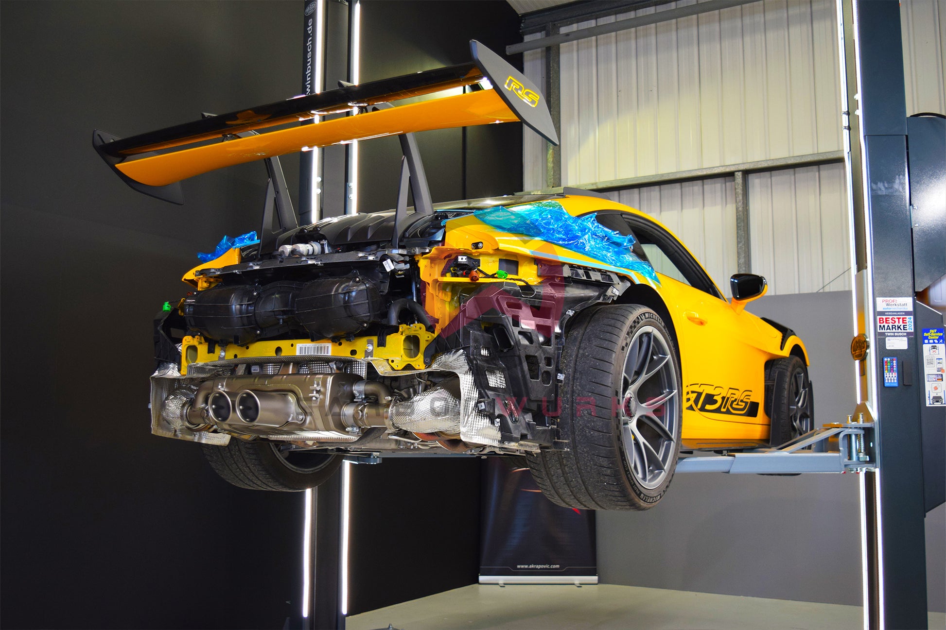 Akrapovic Porsche 911 GT3 RS (992) Akrapovic Exhaust System Carbonwurks Poole Bournemouth Dorset