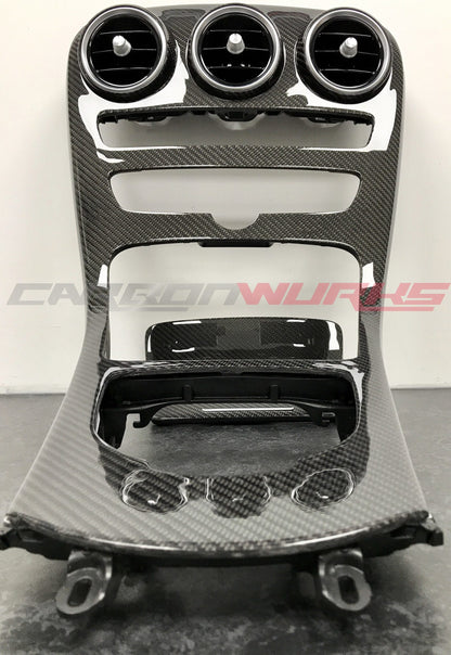 MERCEDES C63 / C-CLASS CARBON FIBRE CENTRE CONSOLE