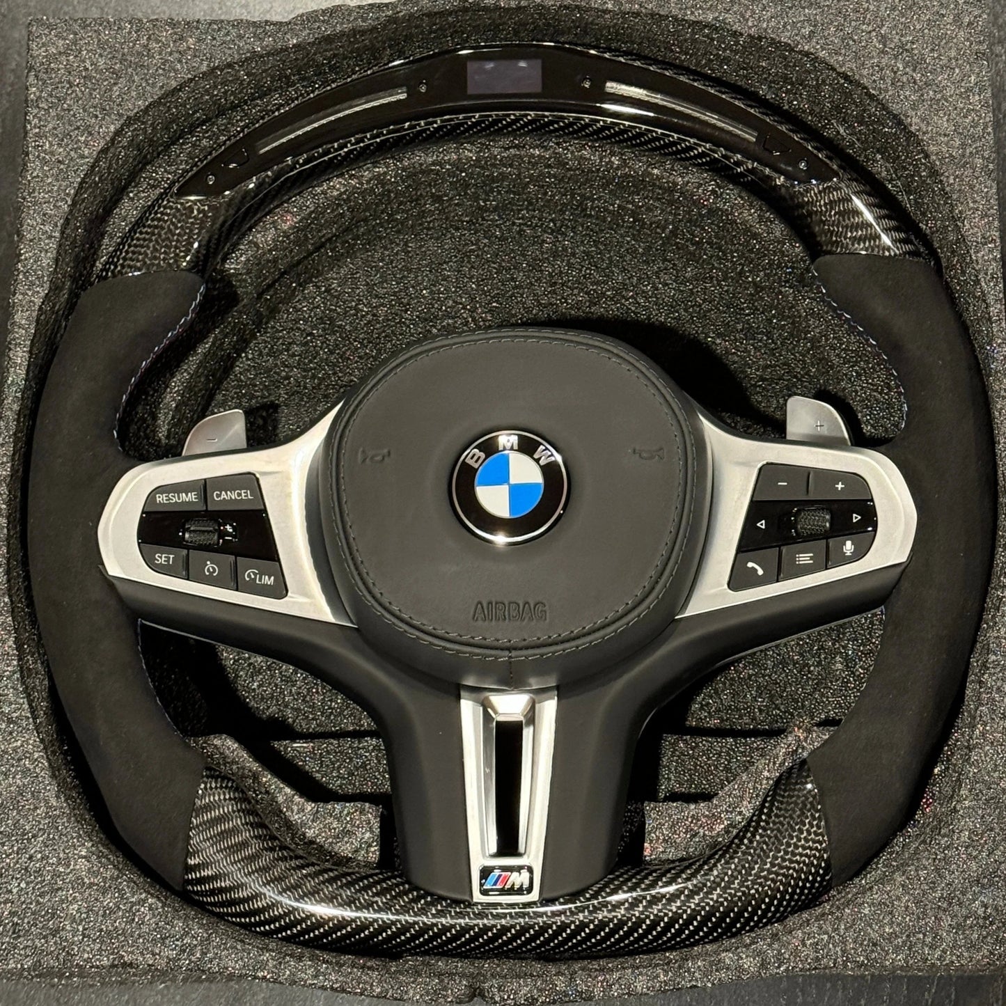 BMW G-Series LED Carbon Fiber Steering Wheel – Fits M2, M3, M4 All G-Series with M Package