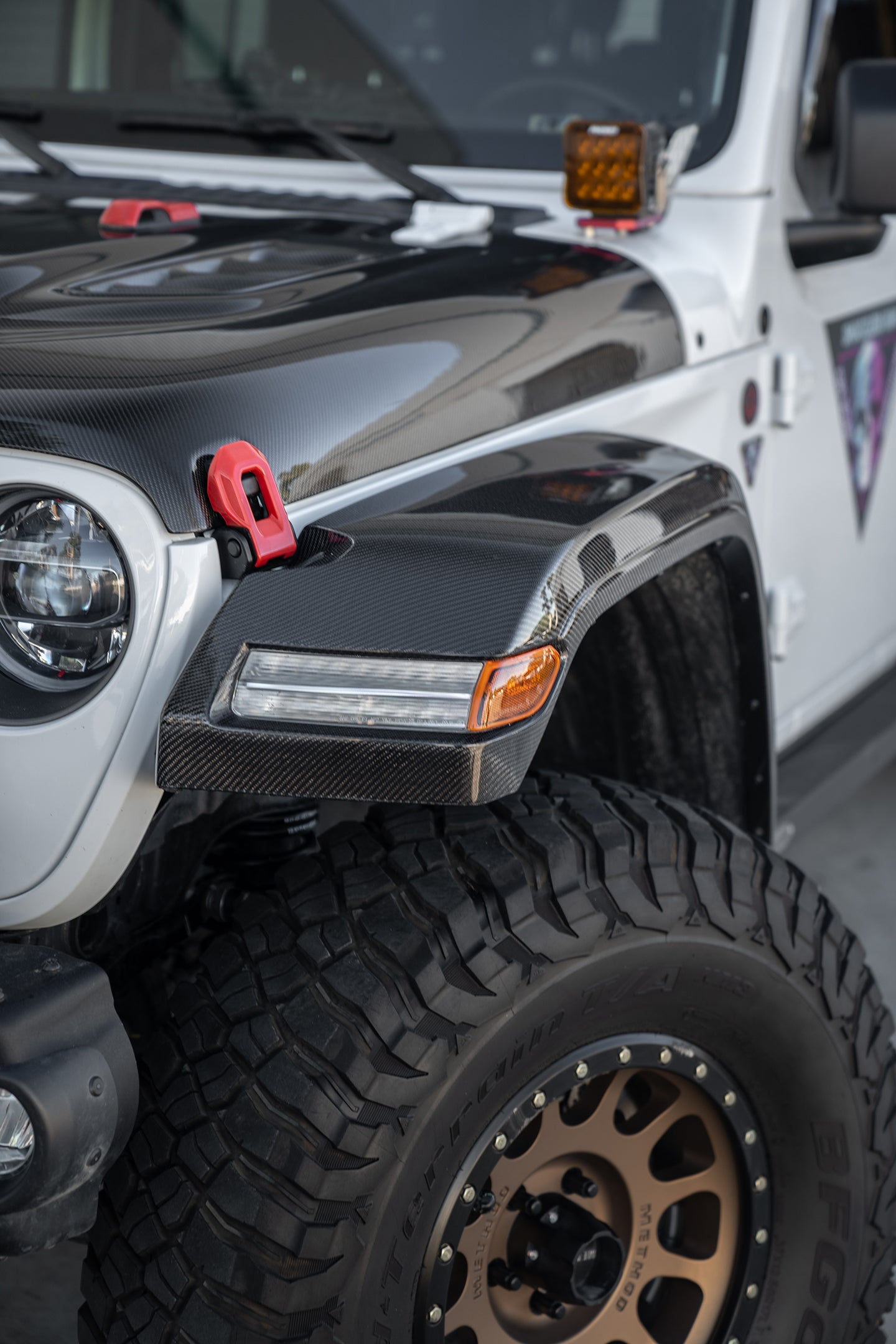 2020 - 2024 Jeep Gladiator  (JT) Carbon Fiber Front Fender Flares (Pair)