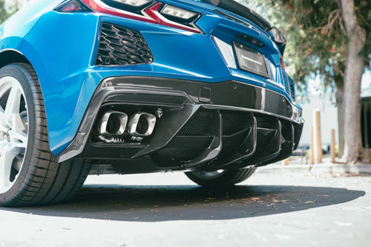 Anderson Composites carbon fiber rear diffuser for Corvette C8 – view 2