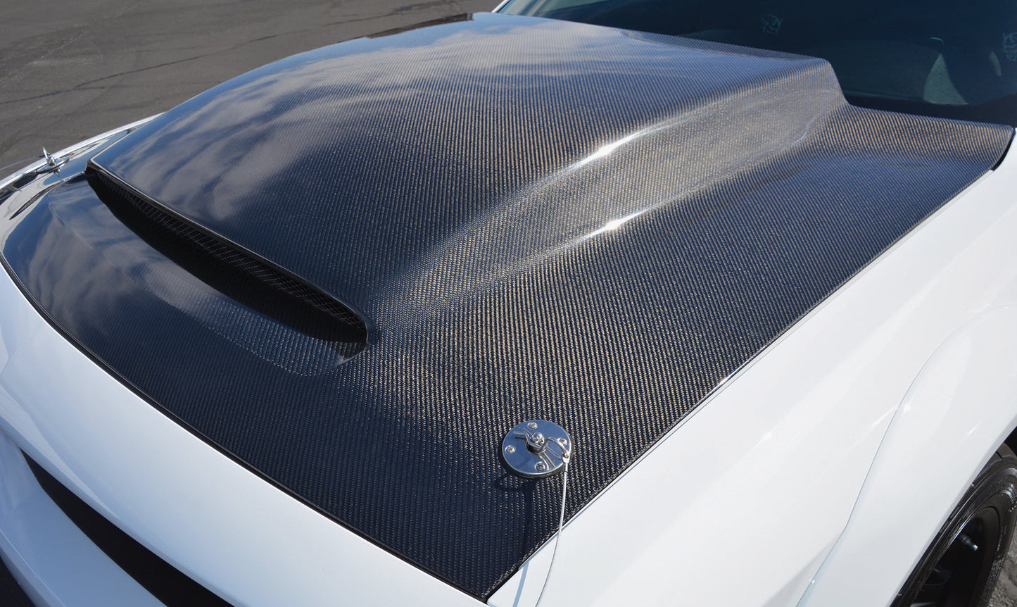 2018 - 2023 Dodge Challenger Demon Cowl-Style Carbon Fiber Hood