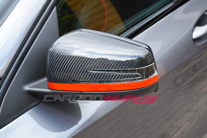 MERCEDES RED CARBON FIBRE MIRRORS